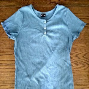 Slate blue ribbed shirt size XXL (18)
